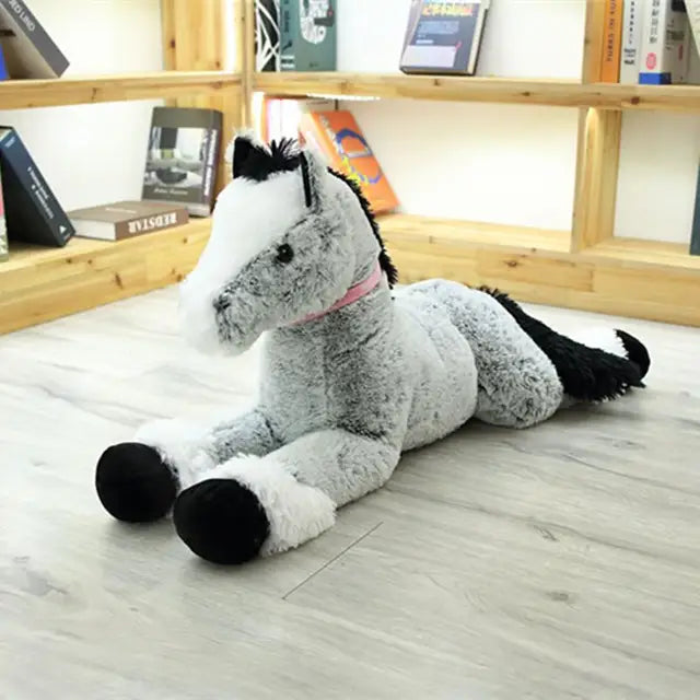 Big Horse Stuffed Animal Gray