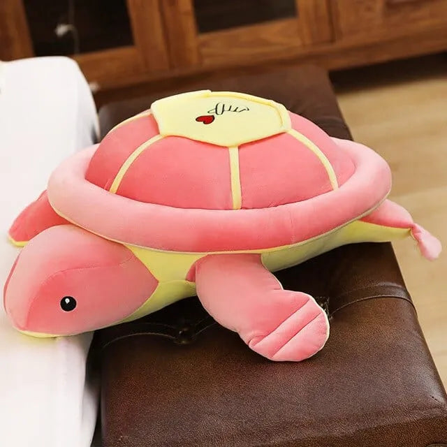 Big Pink Sea Turtle Stuffed Animal Pink