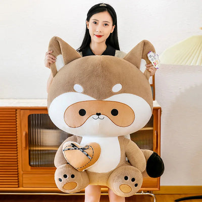 Big Raccoon Stuffed Animal 30cm 12in Brown