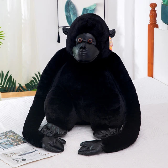 Black and Brown Gorilla Stuffed Animal 35cm 14in black