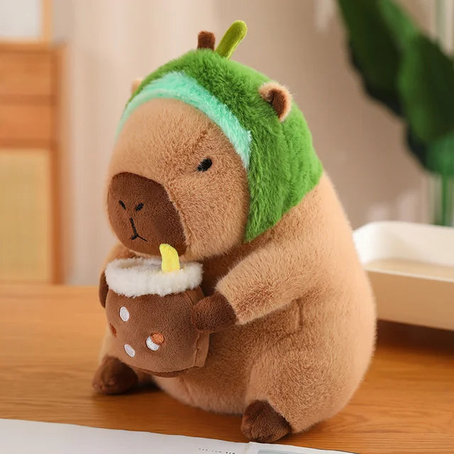 Capybara Stuffed Animal Toys 40cm 16in bubble tea