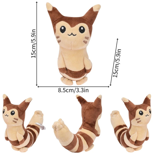 Cute Pokemon Stuffed Animal Furret-brown