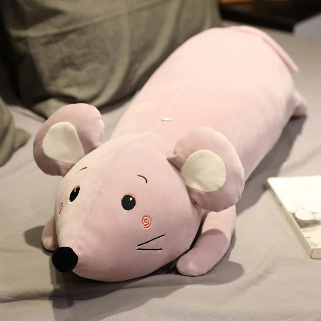 Giant Rat Stuffed Animal 90cm 35in Pink Open Eyes