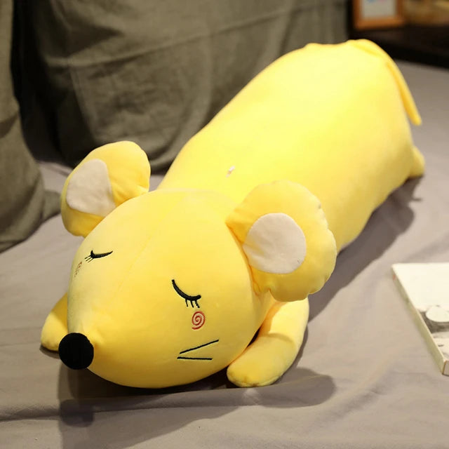 Giant Rat Stuffed Animal 130cm 51in Yellow Closed Eyes