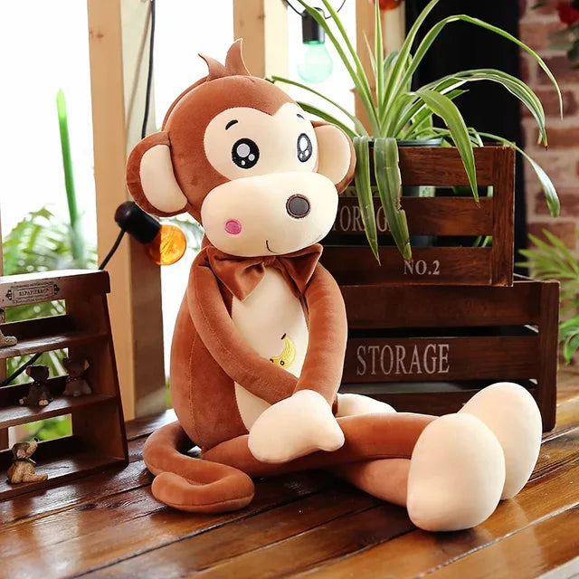 Kawaii Monkey Stuffed Animal 85cm Brown