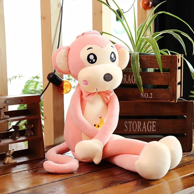 Kawaii Monkey Stuffed Animal 40cm Pink