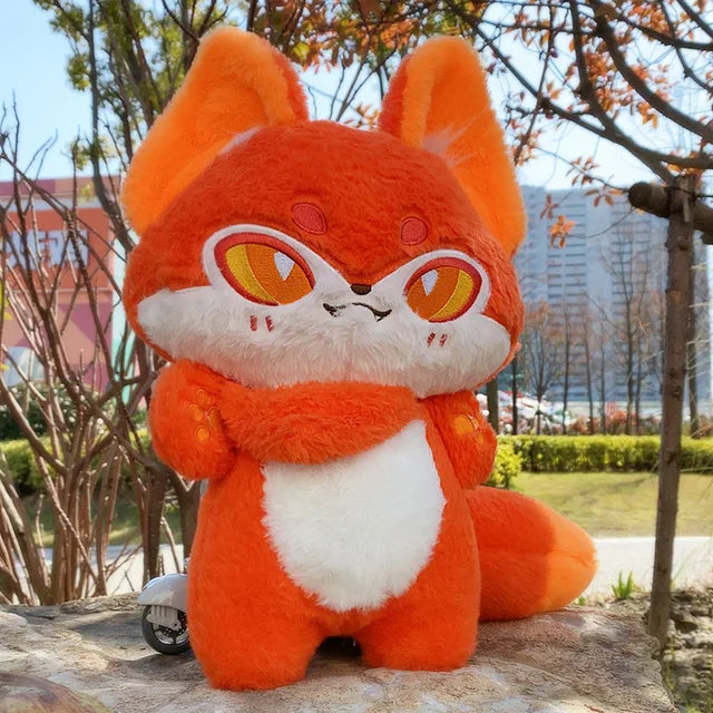 Kawaii Wolf Stuffed Animal orange 35cm doll