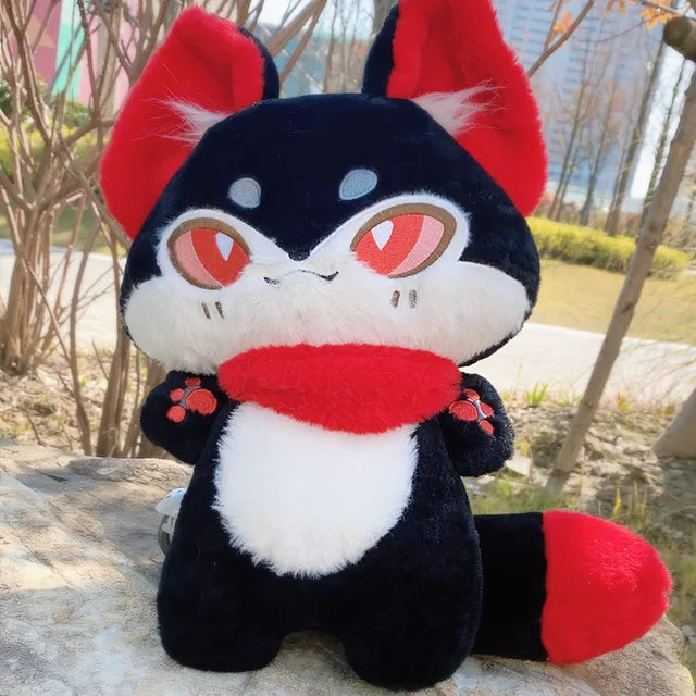 Kawaii Wolf Stuffed Animal black 35cm doll