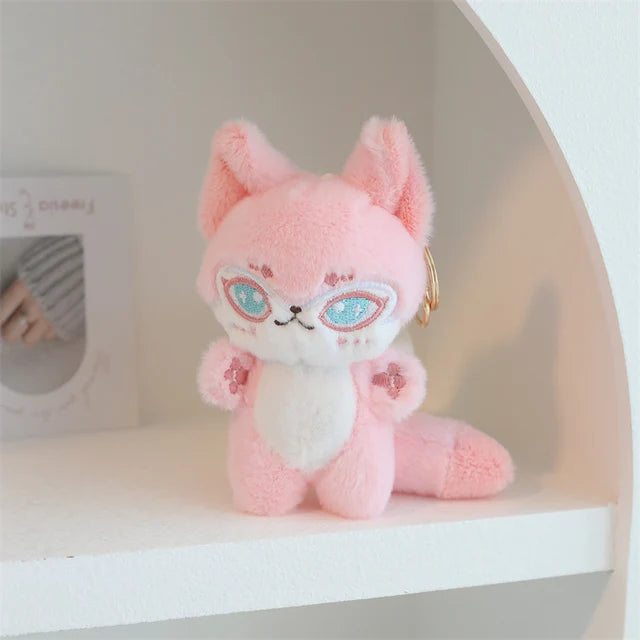 Kawaii Wolf Stuffed Animal pink13cmkeychain