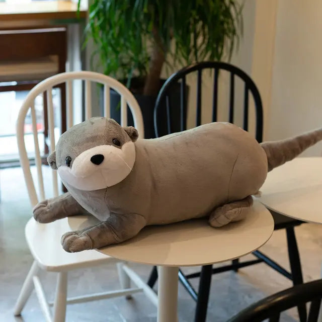 Large Otter Stuffed Animal 60cm 24in Gray