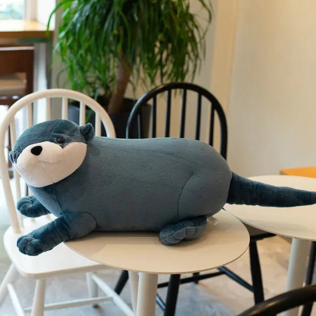Large Otter Stuffed Animal Blue