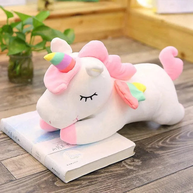 Large Pink Unicorn Stuffed Animal White