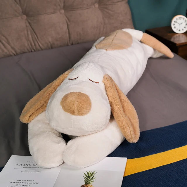 Long Dog Stuffed Animal White