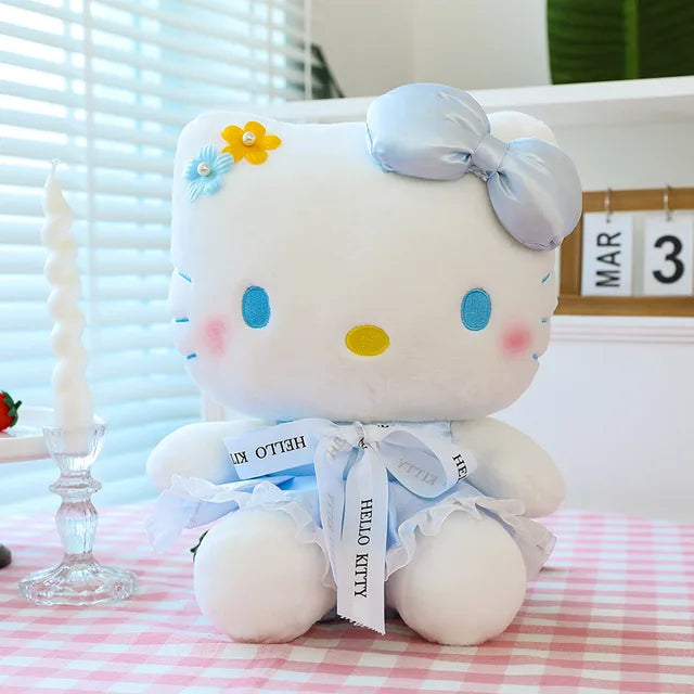 Pastel Hello Kitty Plush Stuffed Animal 35cm 14in Blue