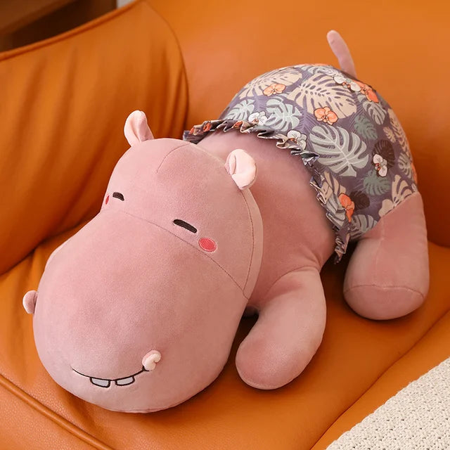 Pink Hippo Stuffed Animal 40cm 16in Purple