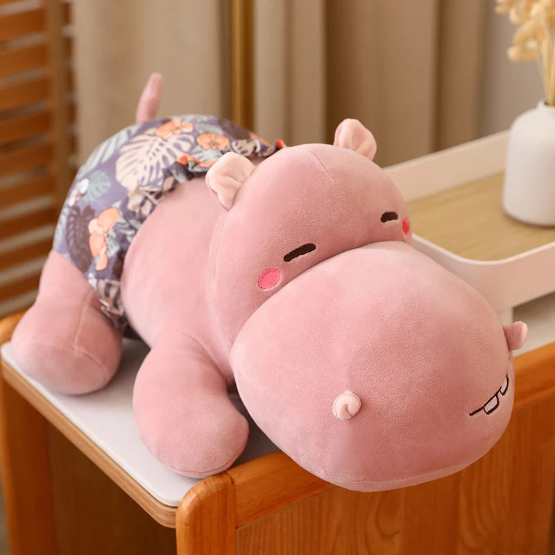 Pink Hippo Stuffed Animal