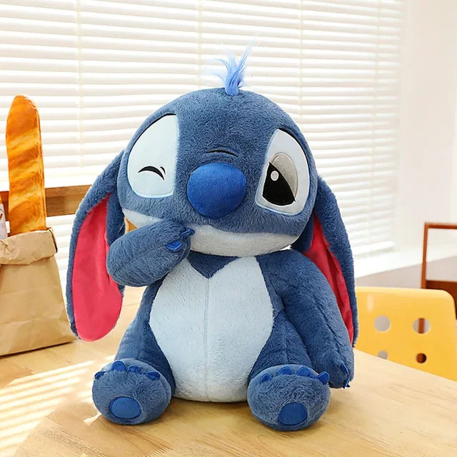 Pink Stitch Stuffed Animal 35cm 14in Blue
