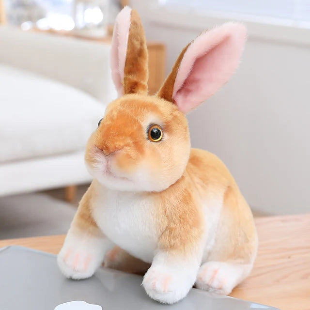 Realistic Bunny Rabbit Stuffed Animal 20cm 8in Brown