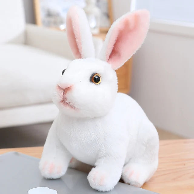 Realistic Bunny Rabbit Stuffed Animal 20cm 8in White