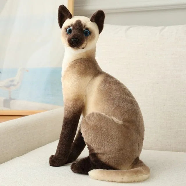 Realistic Cat Stuffed Animals Gris 40cm 16in