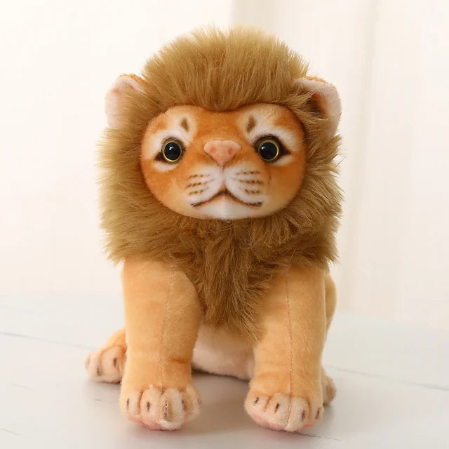 Realistic Lion Stuffed Animal 28cm 11in Sitting posture