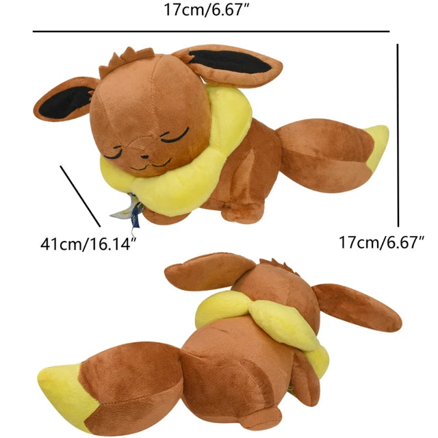 Sleeping Pokemon Stuffed Animal eevee
