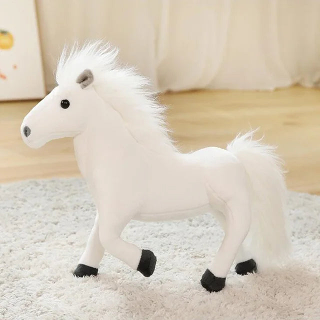 Small Horse Stuffed Animal 32cm 13in white Horse