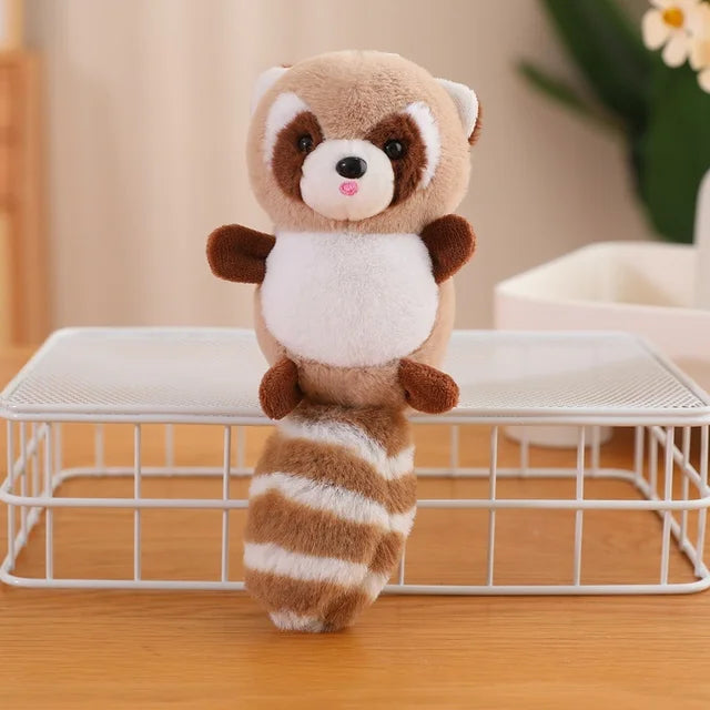 Small Raccoon Stuffed Animal 20cm 8in Camel
