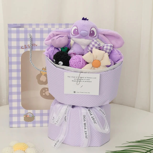 Valentine's Day Stitch Stuffed Animals Purple 15cm 6in