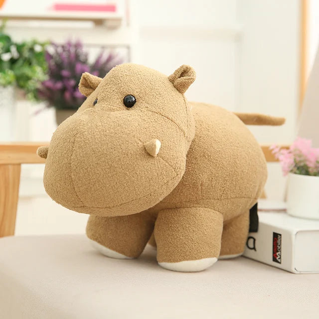 Weighted Elephant Stuffed Animal 35cm 14in Hippos Brown