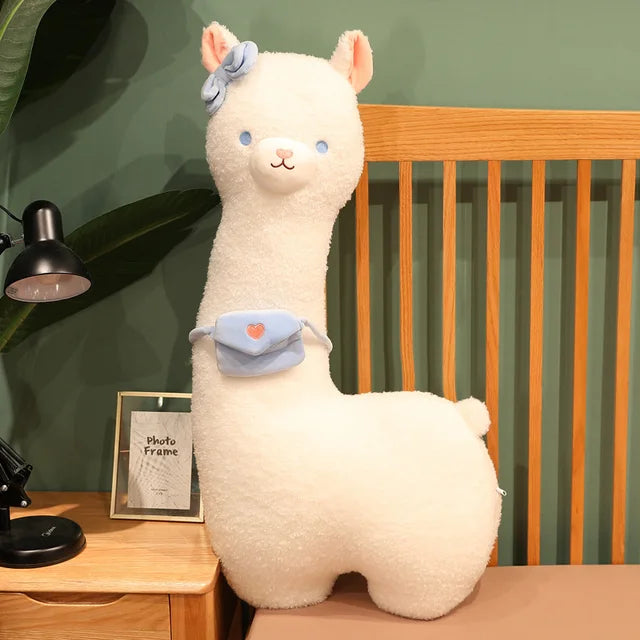 White Llama Stuffed Animal 85cm 34in Blue