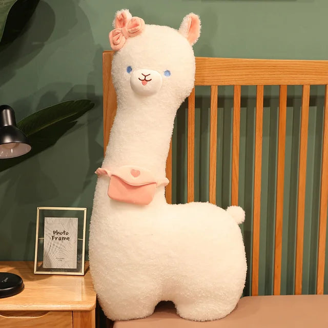 White Llama Stuffed Animal Pink