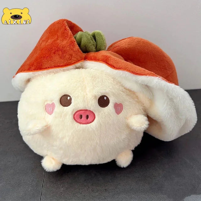 Wrapped Stuffed Animal persimmon pig