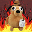 Meme This is Fine Stuffed Animal