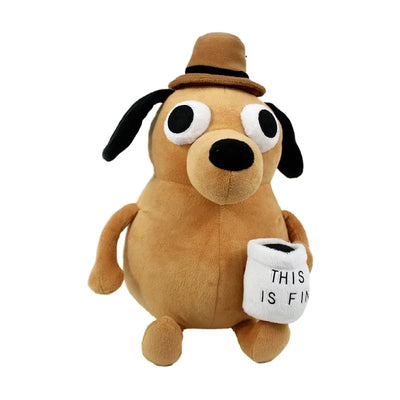 Meme This is Fine Stuffed Animal