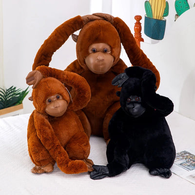 Black and Brown Gorilla Stuffed Animal