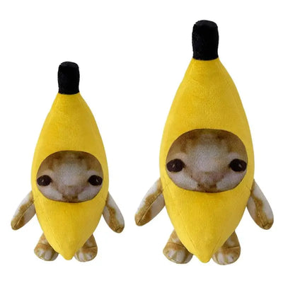 Banana Cat Plush Toy Stuffed Animal Crying Cat Doll Pendant Keyring Meme Banana Cat Boys Girls Soft Toys Children Birthday Gifts