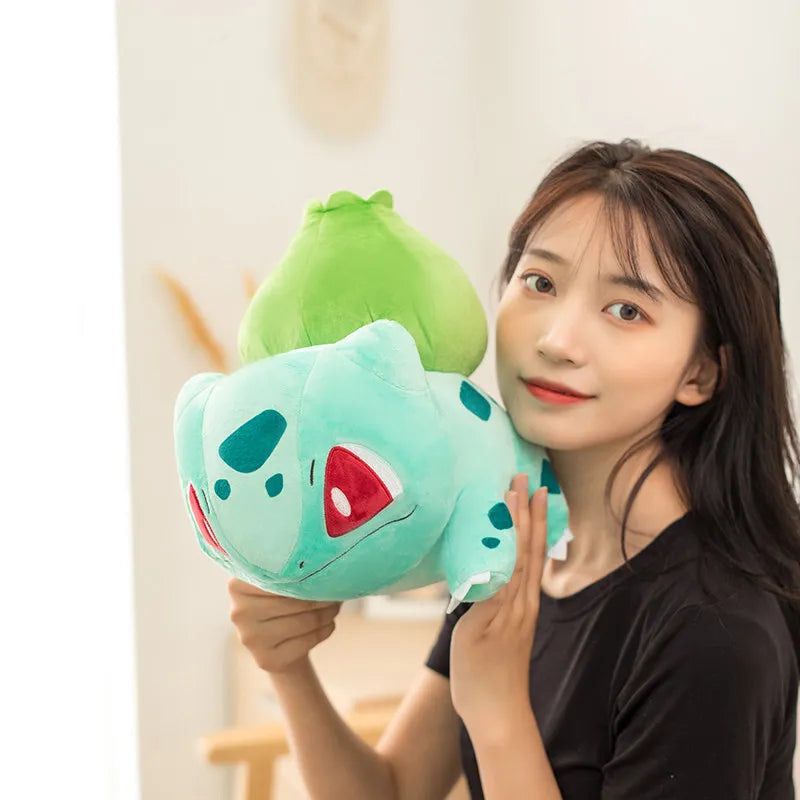 Big Size Bulbasaur Stuffed Toy Cute Elf Pokemon Plush Kawaii Pikachu Doll Pillow Gifts For Children Christmas Baby Gift 