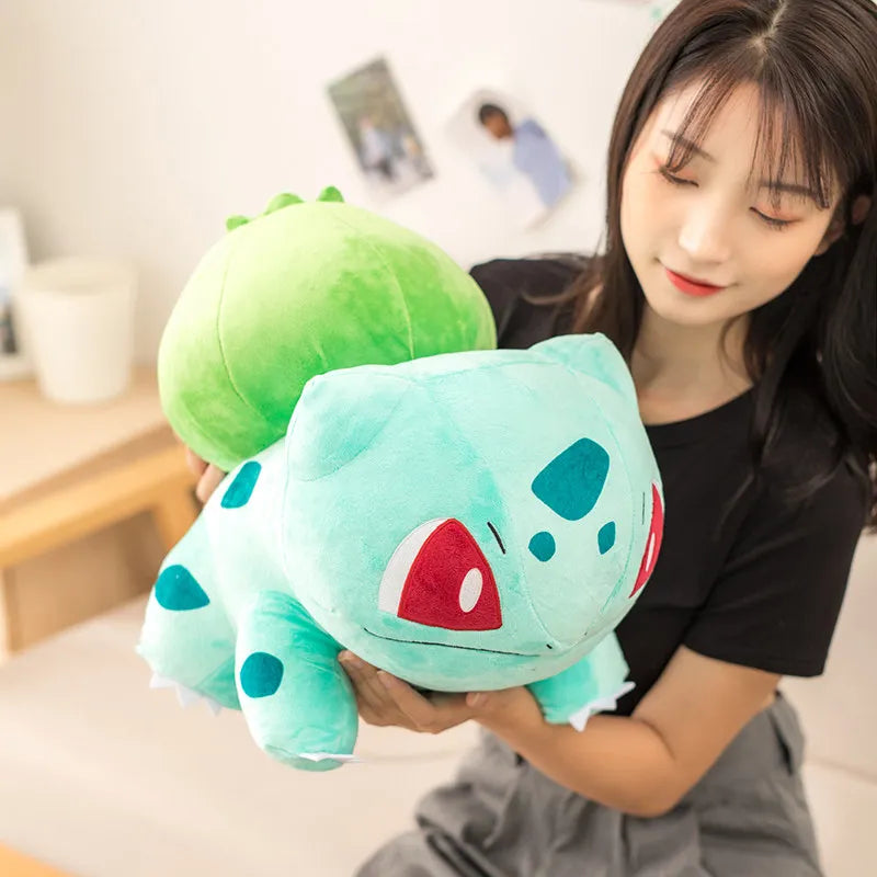 Big Size Bulbasaur Stuffed Toy Cute Elf Pokemon Plush Kawaii Pikachu Doll Pillow Gifts For Children Christmas Baby Gift 