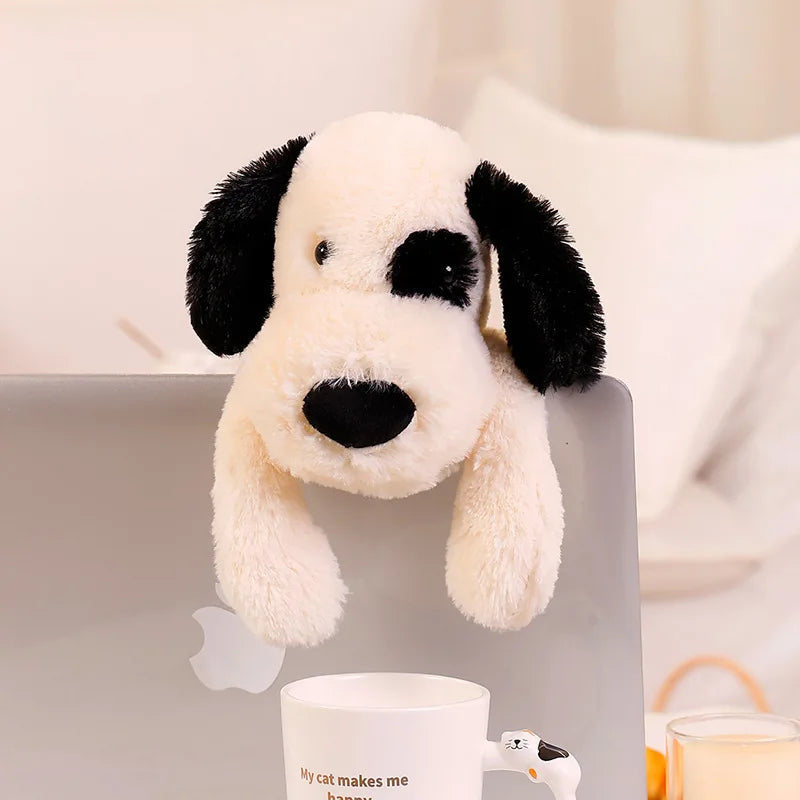 Black and White Dog Stuffed Animal 