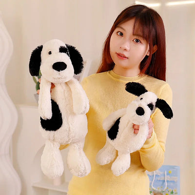 Black and White Dog Stuffed Animal 