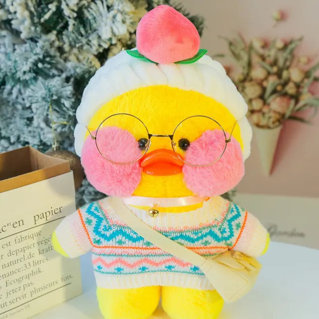 Peluche de canard jaune cosplay kawaii de 30cm pour enfants, canard en peluche mignon, Lalafanfan mimi, jouets d'animaux doux 