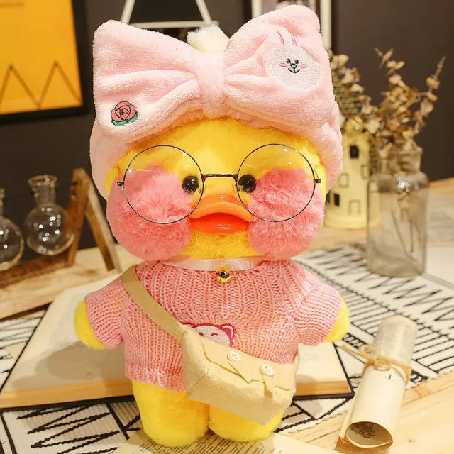 Peluche de canard jaune cosplay kawaii de 30cm pour enfants, canard en peluche mignon, Lalafanfan mimi, jouets d'animaux doux 