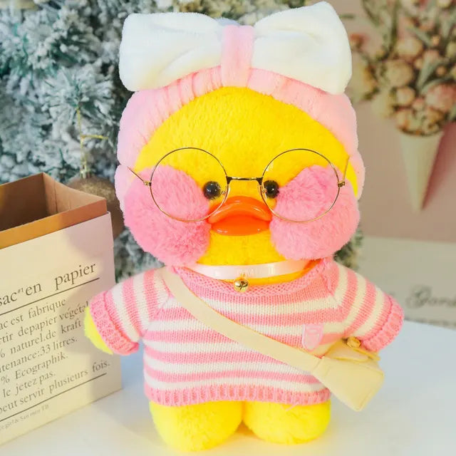 Peluche de canard jaune cosplay kawaii de 30cm pour enfants, canard en peluche mignon, Lalafanfan mimi, jouets d'animaux doux 