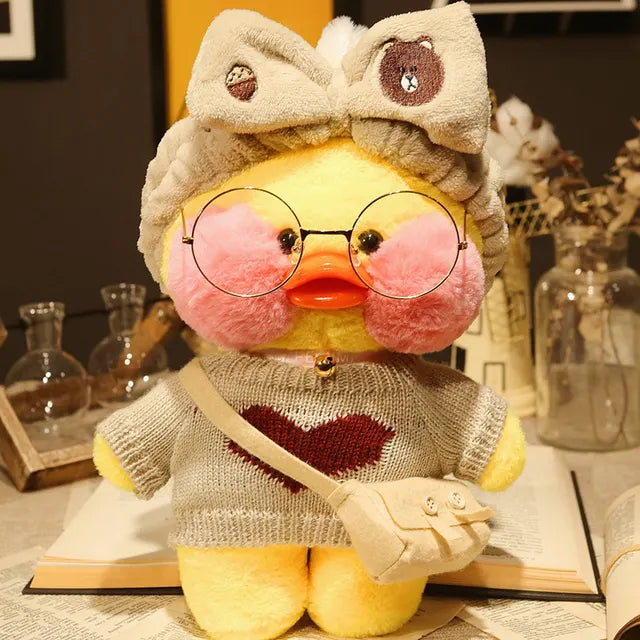 Peluche de canard jaune cosplay kawaii de 30cm pour enfants, canard en peluche mignon, Lalafanfan mimi, jouets d'animaux doux 