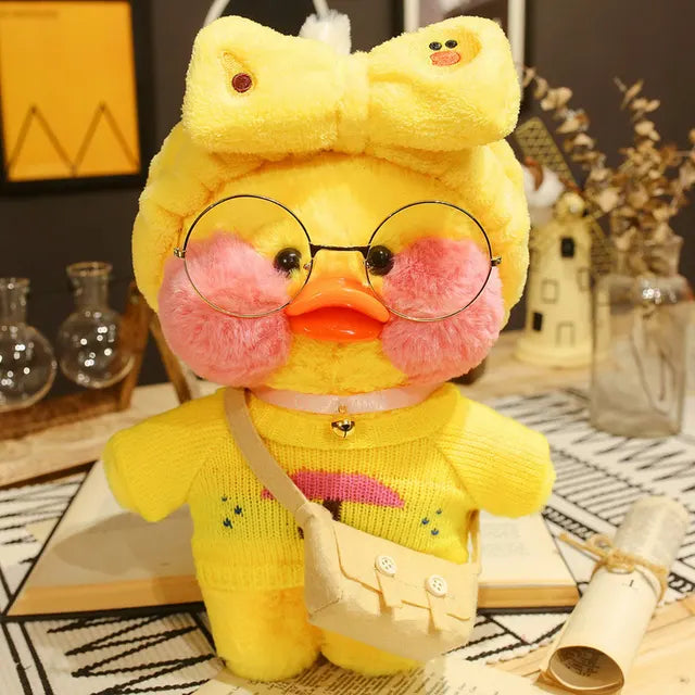 Peluche de canard jaune cosplay kawaii de 30cm pour enfants, canard en peluche mignon, Lalafanfan mimi, jouets d'animaux doux 