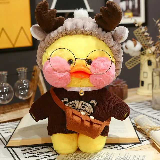 Peluche de canard jaune cosplay kawaii de 30cm pour enfants, canard en peluche mignon, Lalafanfan mimi, jouets d'animaux doux 