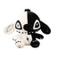 Black and White Stitch Stuffed Animal