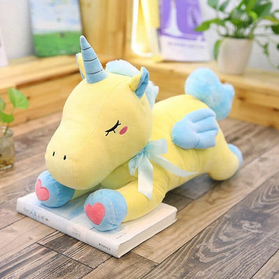 Yellow and Blue Unicorn Stuffed Animal 