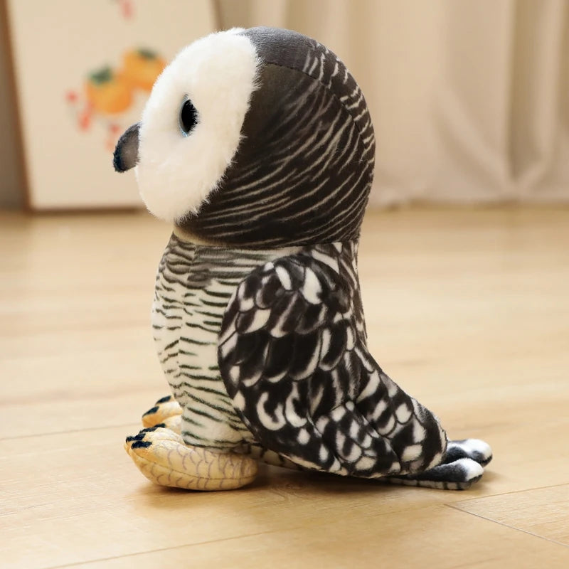 Barn Owl Stuffed Animal Black white